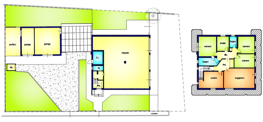locale commerciale con appartamento annesso
